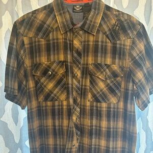 Harley Davidson short sleeve button up
